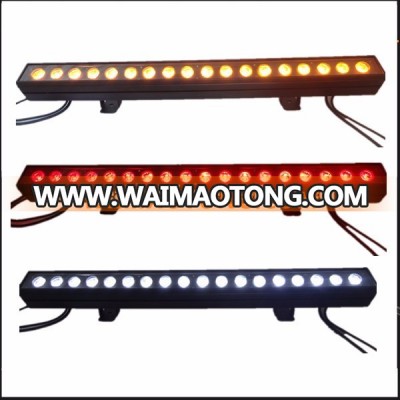 18x18w led wall wash light dmx512 led wash bar lighting rgbwauv 6in1 color mix high power led bar strip for stage hotel project