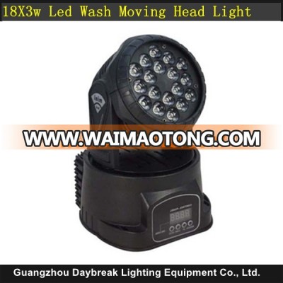 18 pcs x 3w led wash moving head light RGB AC110V-240V , mini moving head wash light dmx