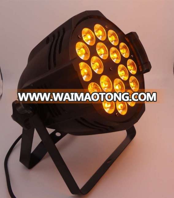 led stage light 18 * 18w RGBWA uv 6in1 led par light dj led par64 can lighting