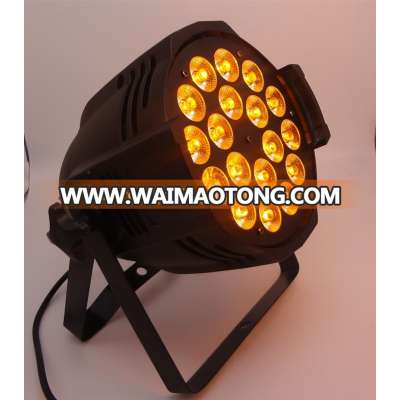 led stage light 18 * 18w RGBWA uv 6in1 led par light dj led par64 can lighting